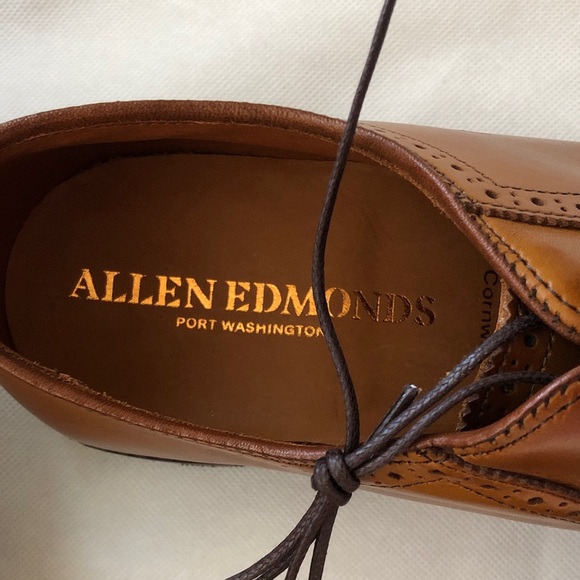 New men’s size 9E Allen Edmonds Cornwallis dress shoes in Walnut leather in box main image 11